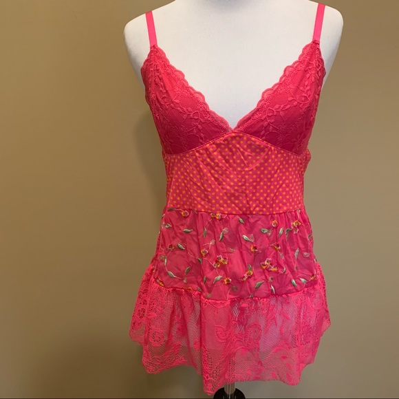 VS Vintage Floral Embroidered Babydoll Lingerie - Picture 5 of 11
